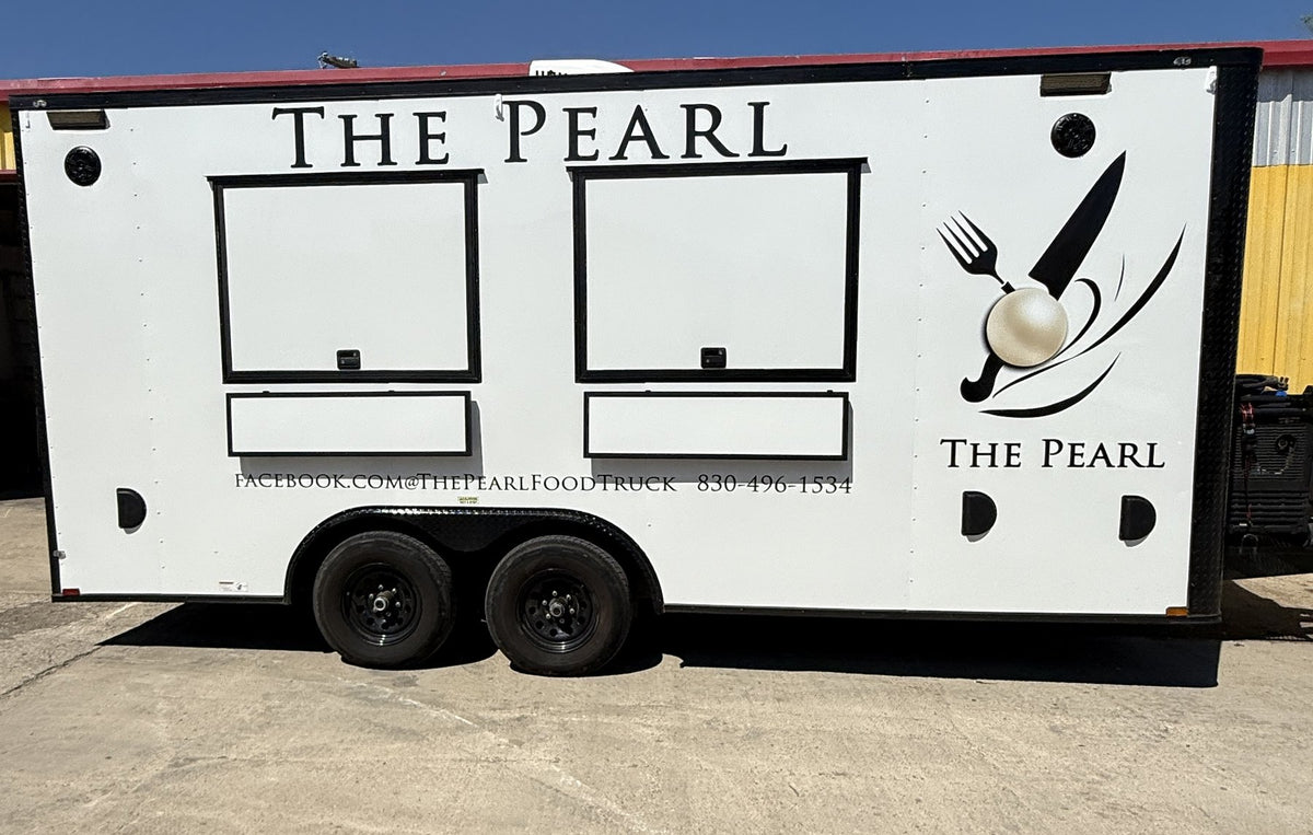 The Pearl concession trailer built by Texas Built Food Trailers