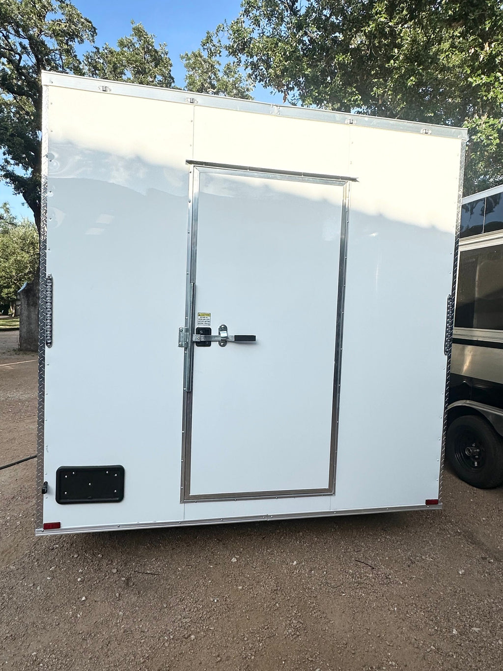 Rear walk-in door of the 14 FT Burger Trailer
