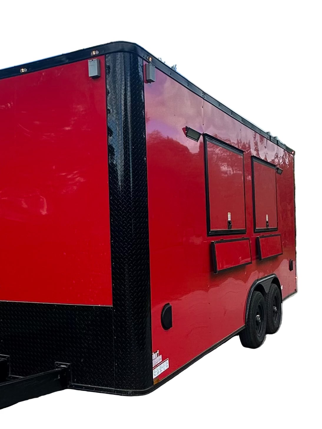 16 FT Red Blackout Mobile Concession Trailer