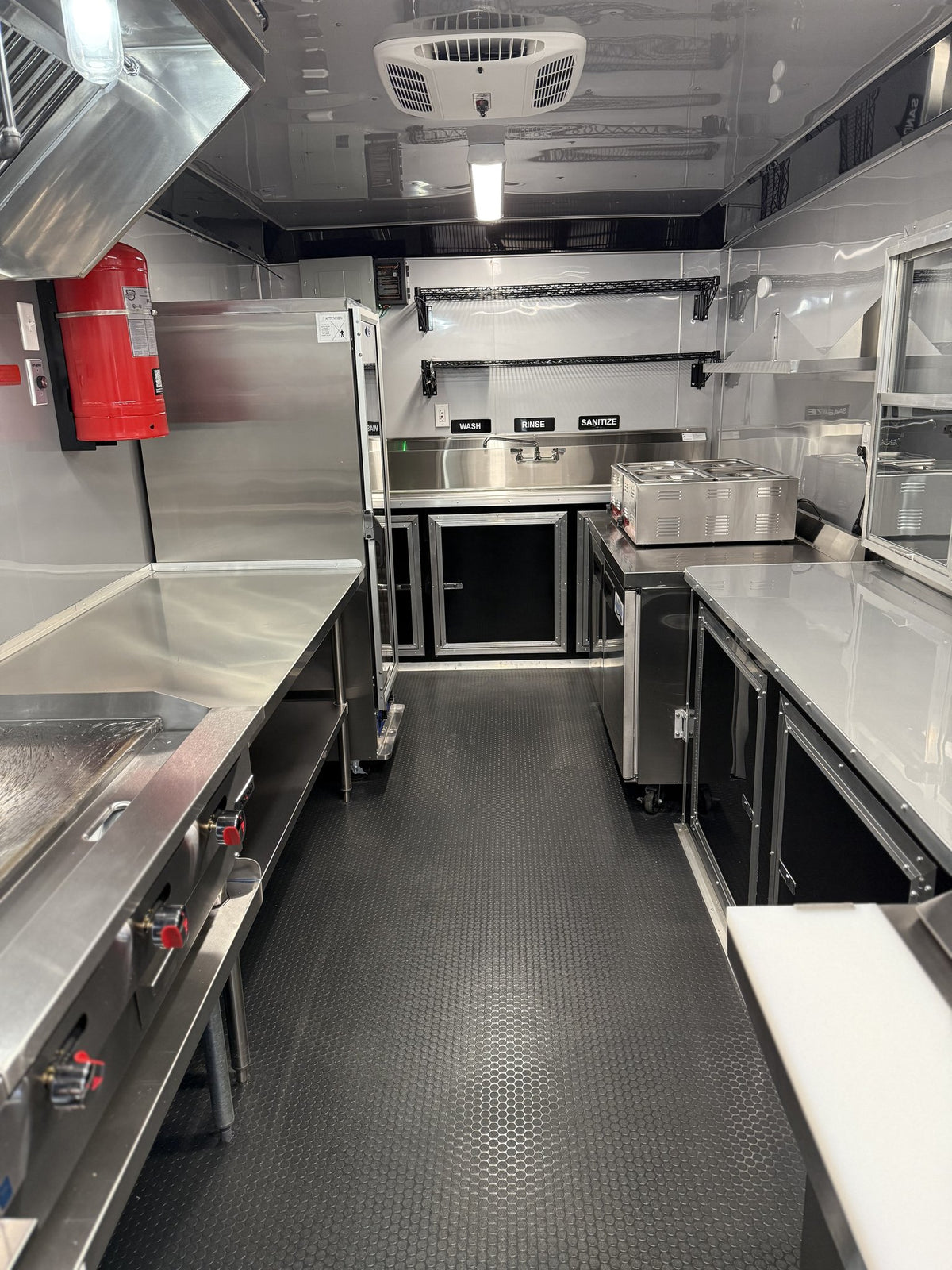 18 FT Blue Black Cooking Trailer