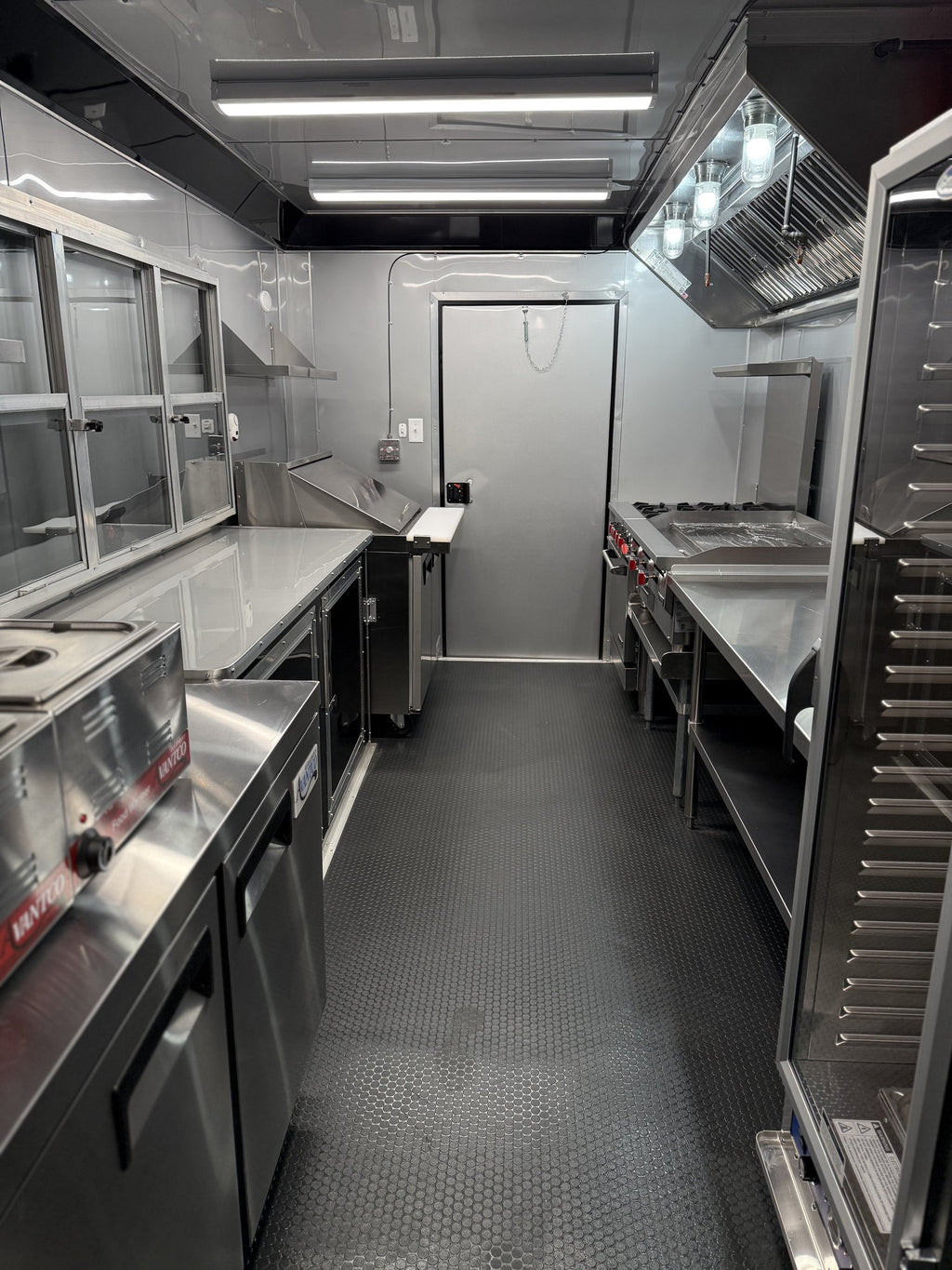 18 FT Blue Black Cooking Trailer