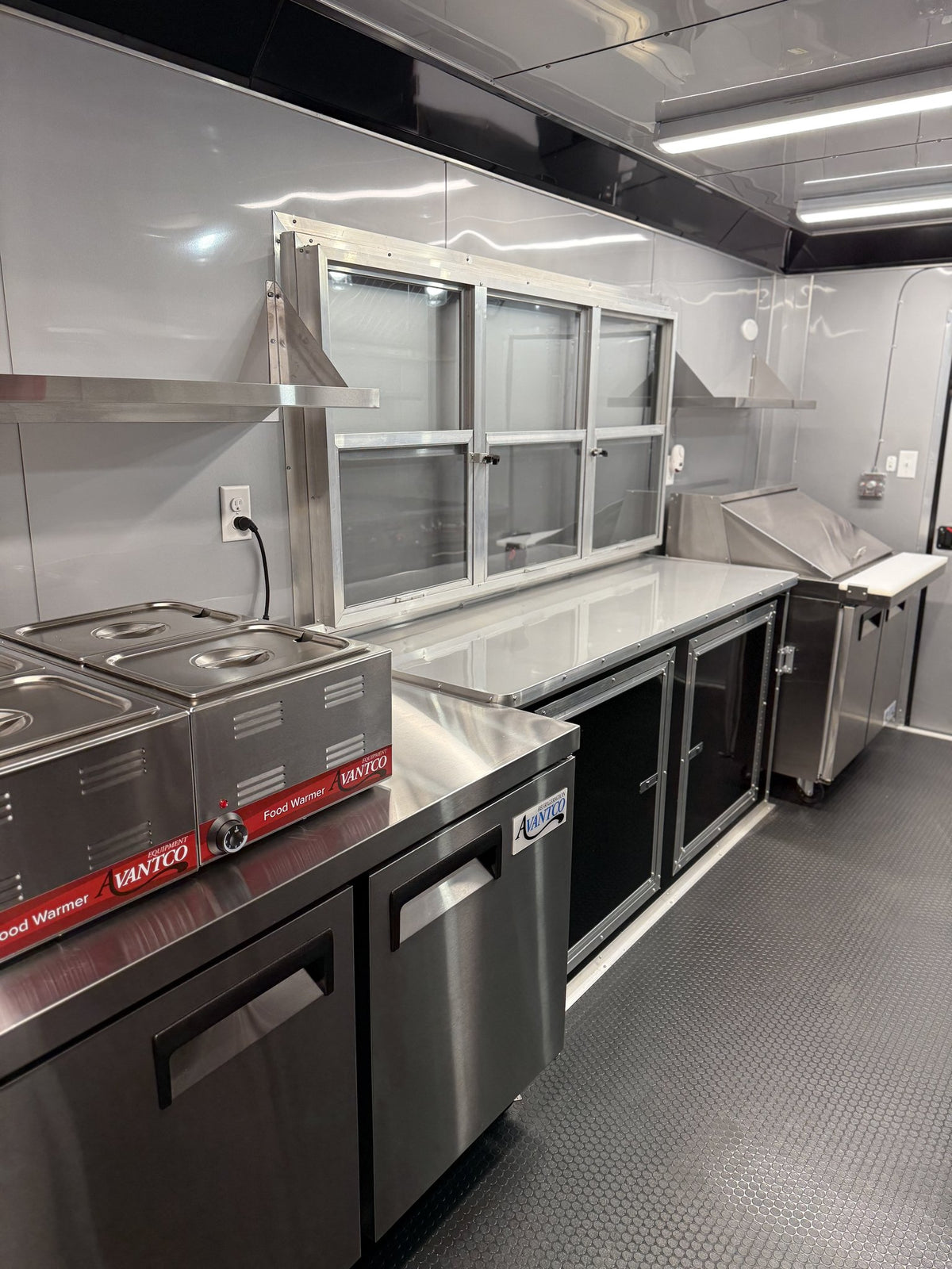 18 FT Blue Black Cooking Trailer