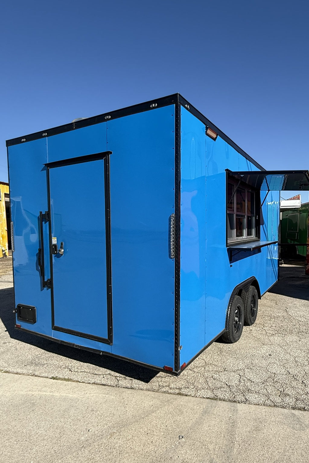 18 FT Blue Black Cooking Trailer