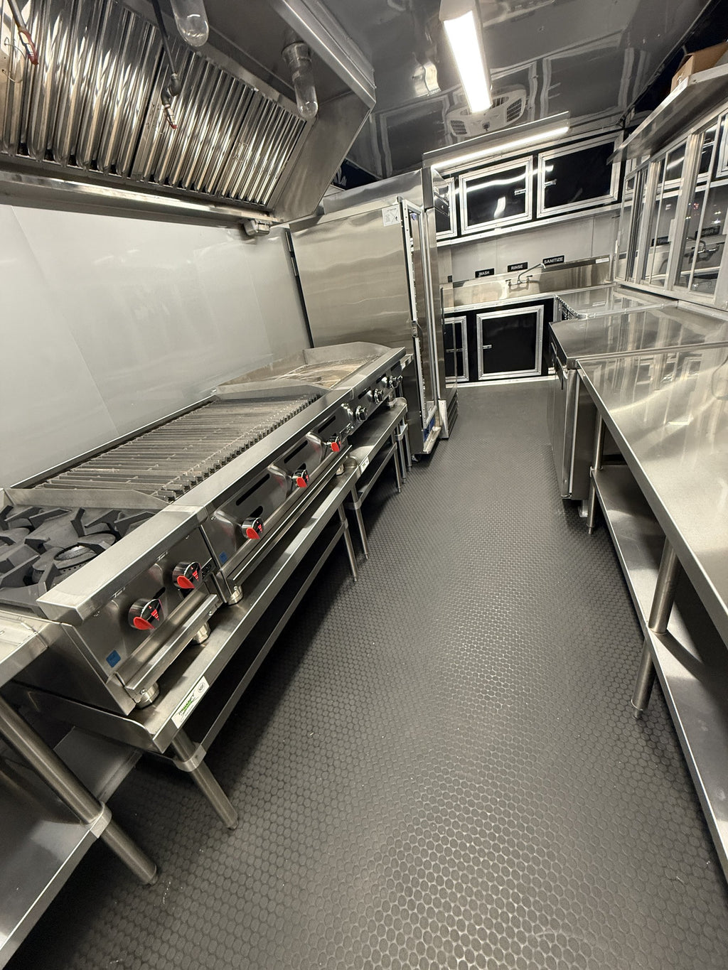 26 FT concession porch trailer, fully loaded, interior cook line under the vent hood