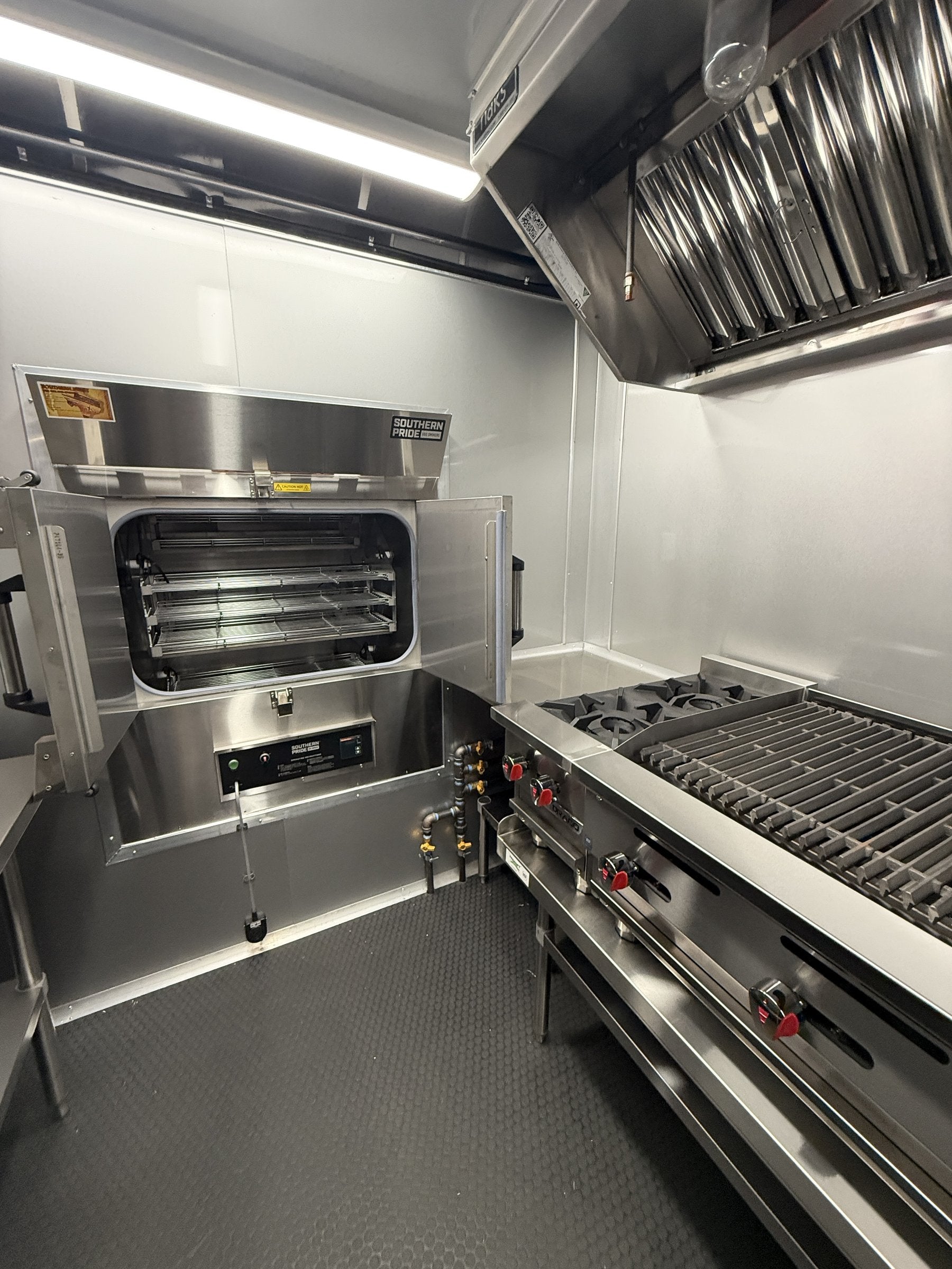 26 FT concession porch trailer, fully loaded, interior charbroiler and oven