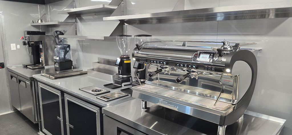 18 FT Midnight Blue Espresso Concession Trailer
