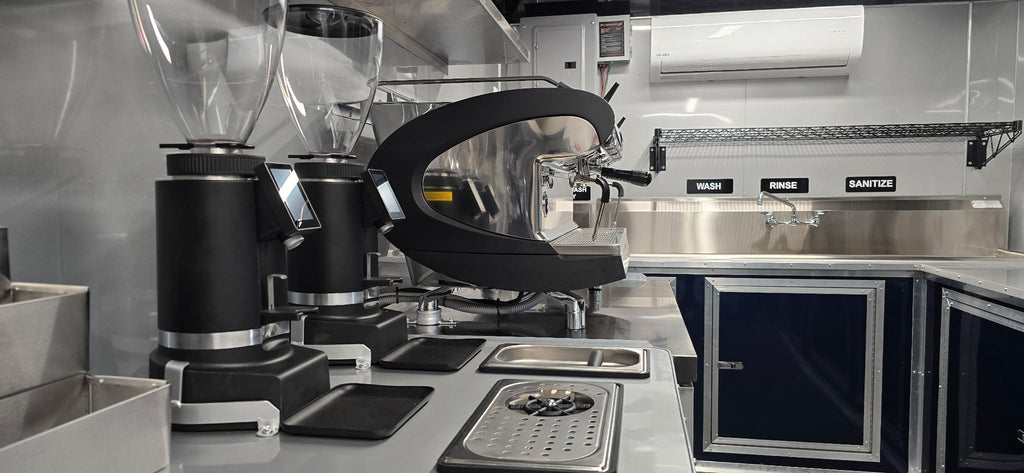 18 FT Midnight Blue Espresso Concession Trailer