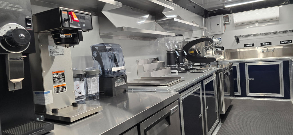 18 FT Midnight Blue Espresso Concession Trailer