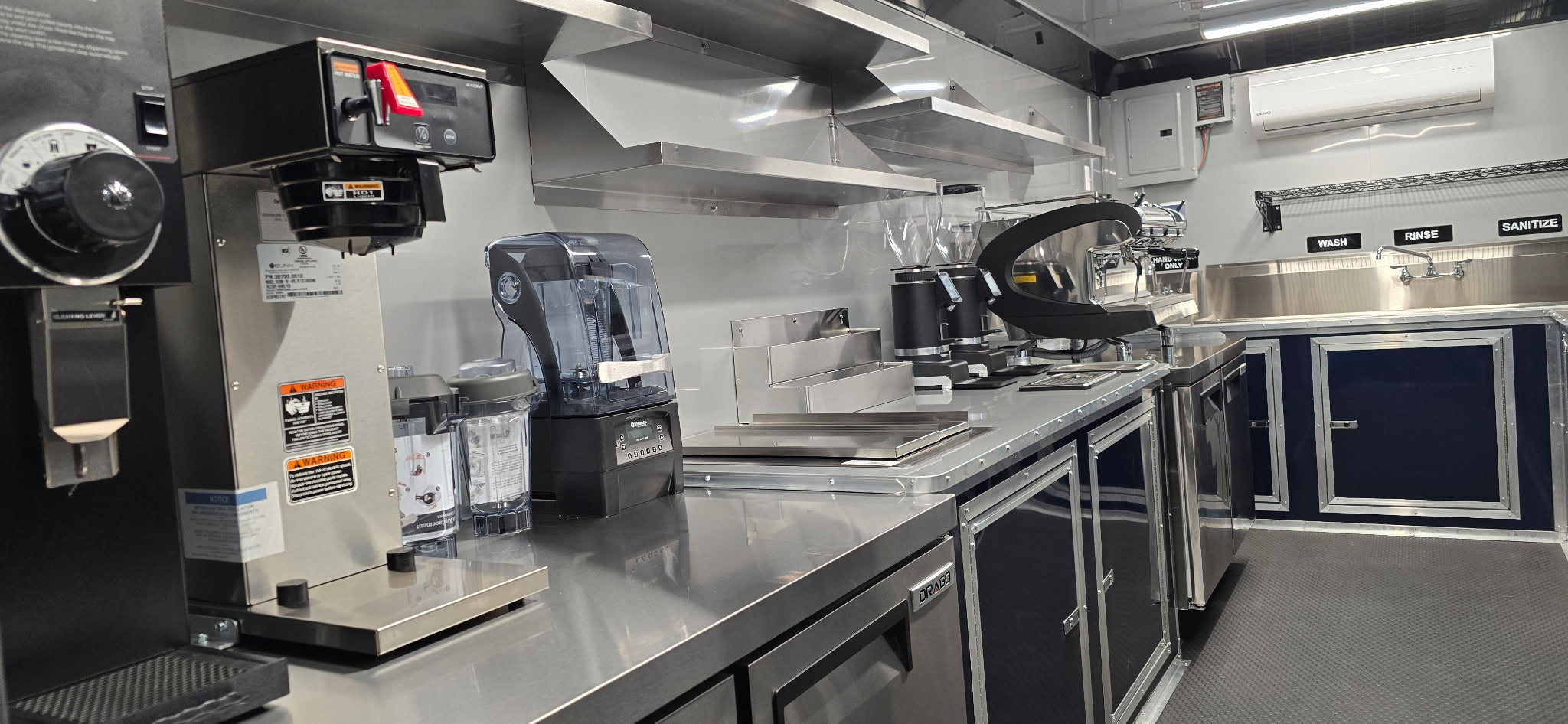 18 FT Midnight Blue Espresso Concession Trailer