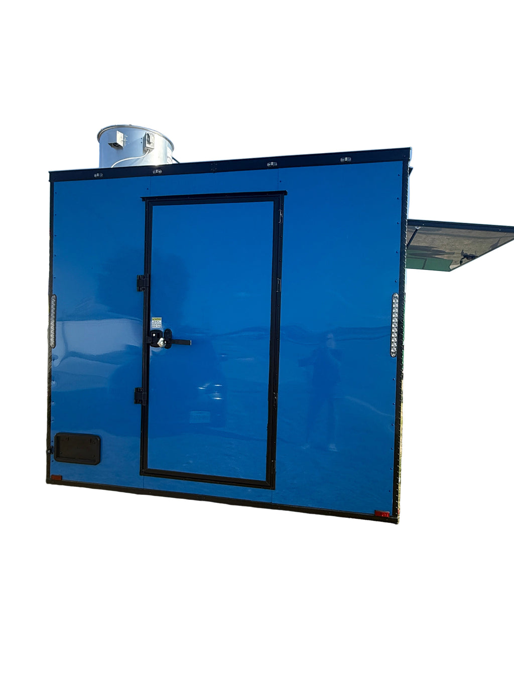 12 FT Blue Blackout Cooking Concession Trailer