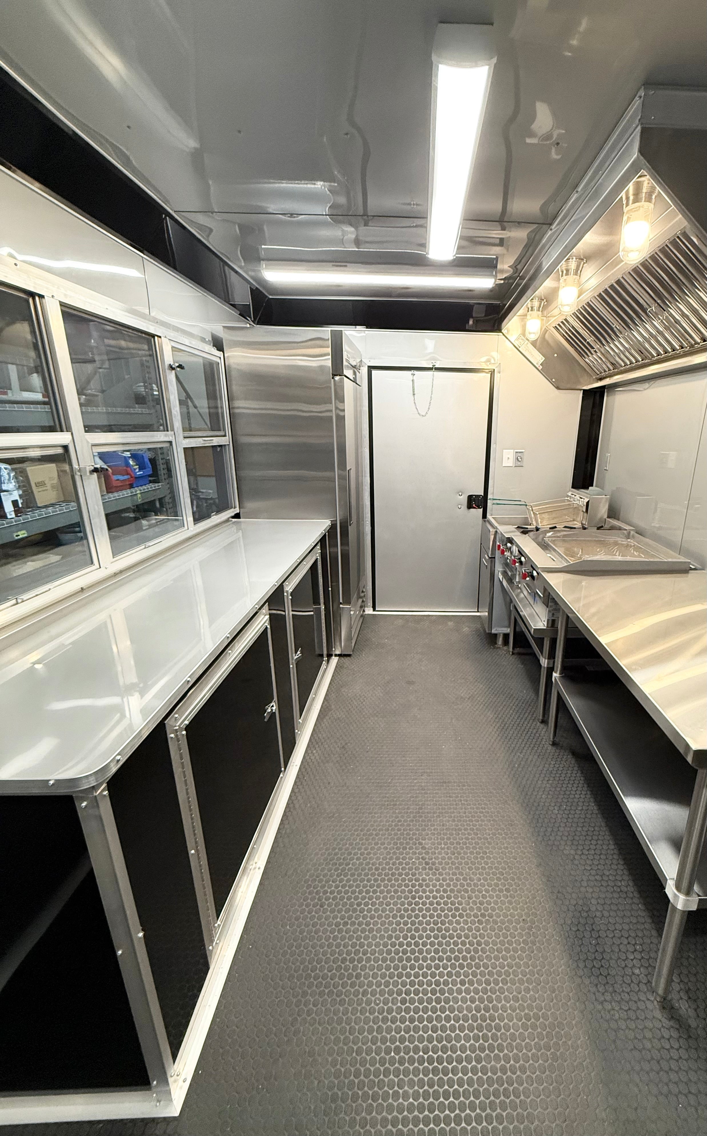 14 FT Charcoal Blackout Kitchen Trailer