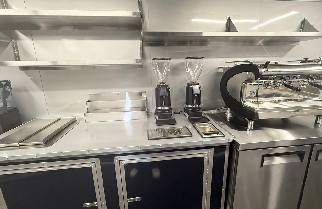 18 FT Midnight Blue Espresso Concession Trailer