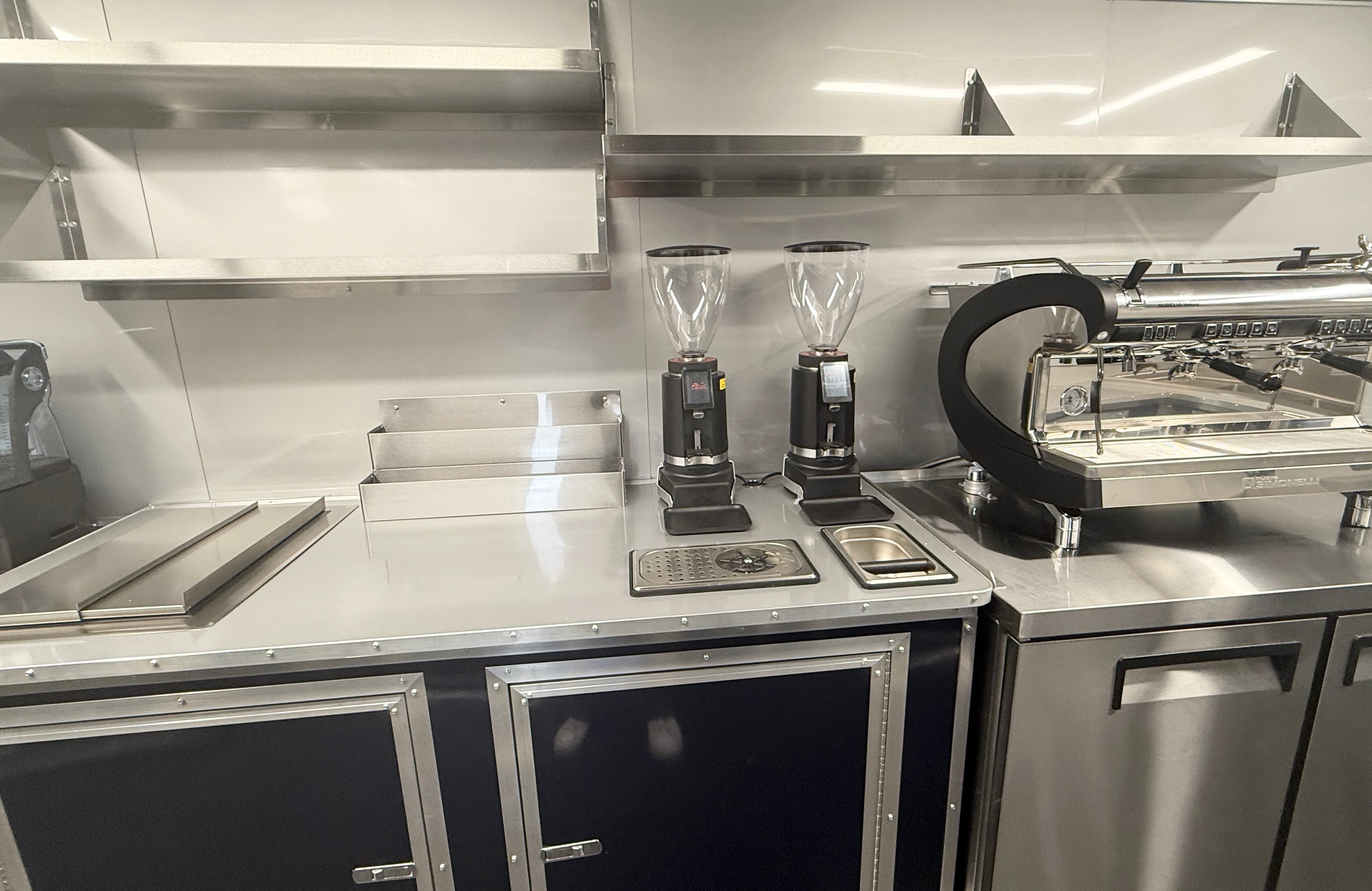 18 FT Midnight Blue Espresso Concession Trailer