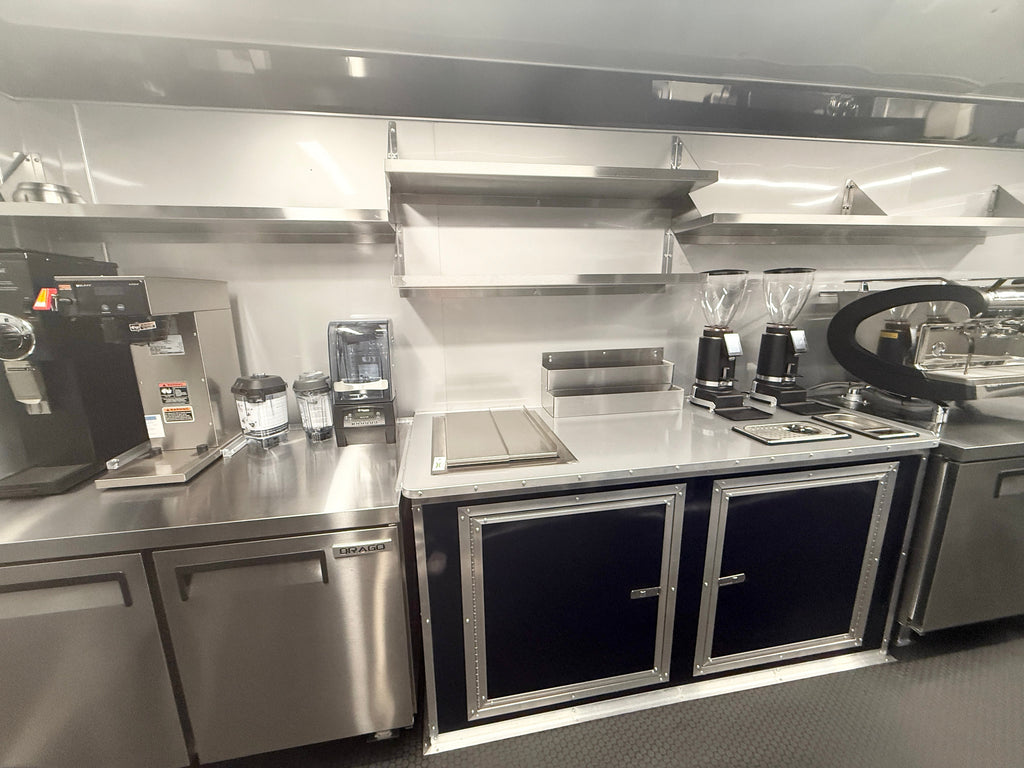 18 FT Midnight Blue Espresso Concession Trailer