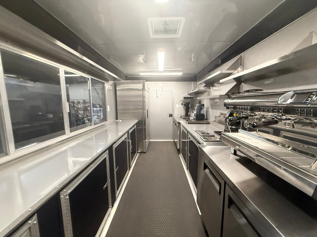 18 FT Midnight Blue Espresso Concession Trailer