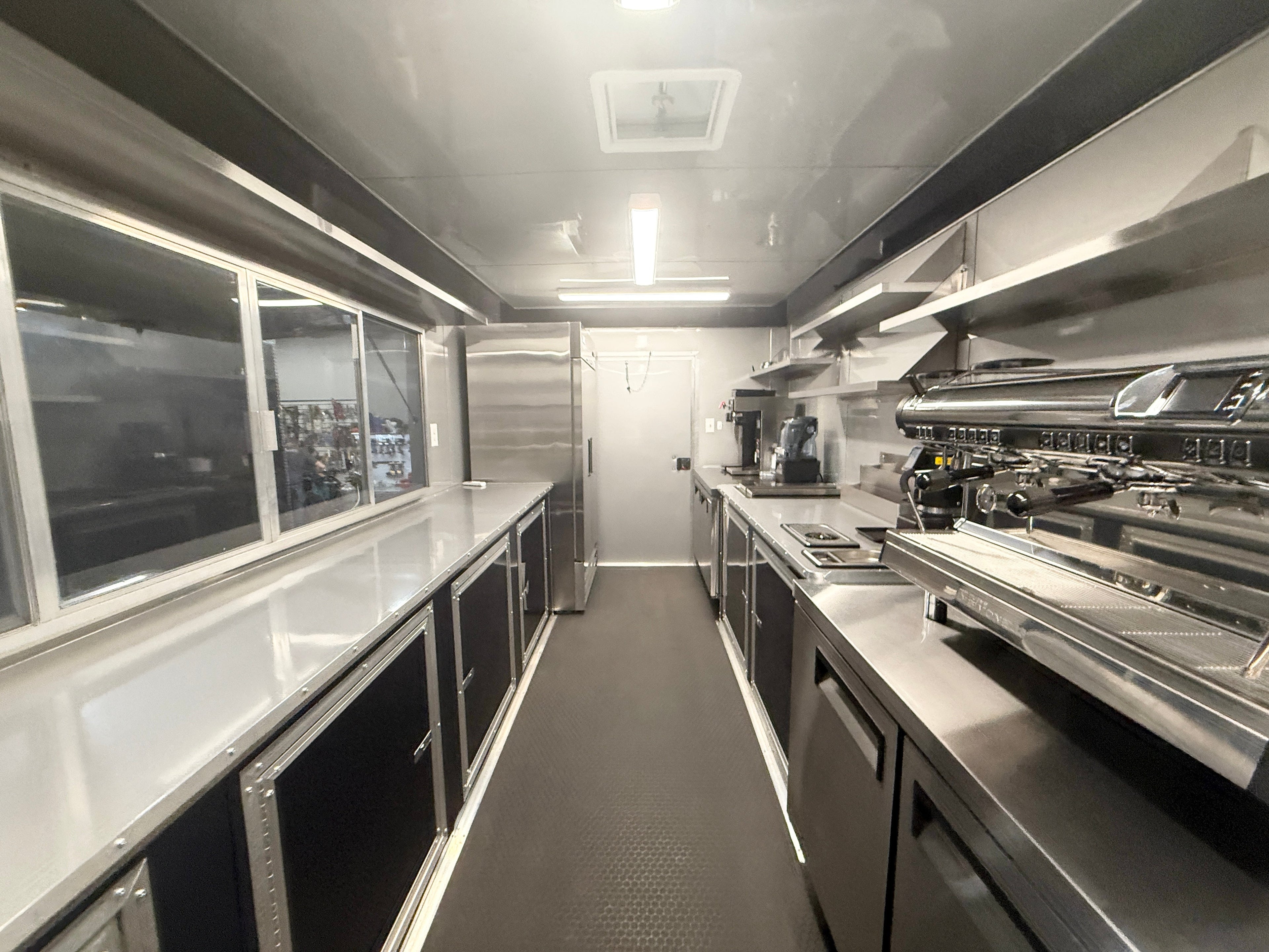 18 FT Midnight Blue Espresso Concession Trailer