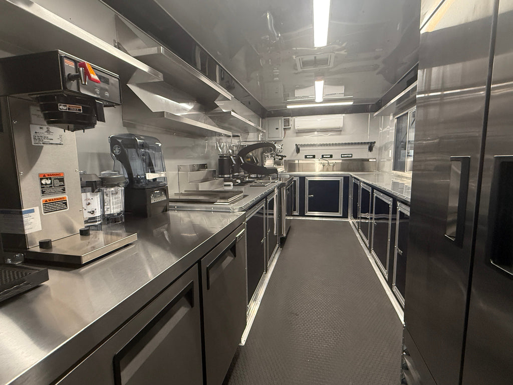 18 FT Midnight Blue Espresso Concession Trailer