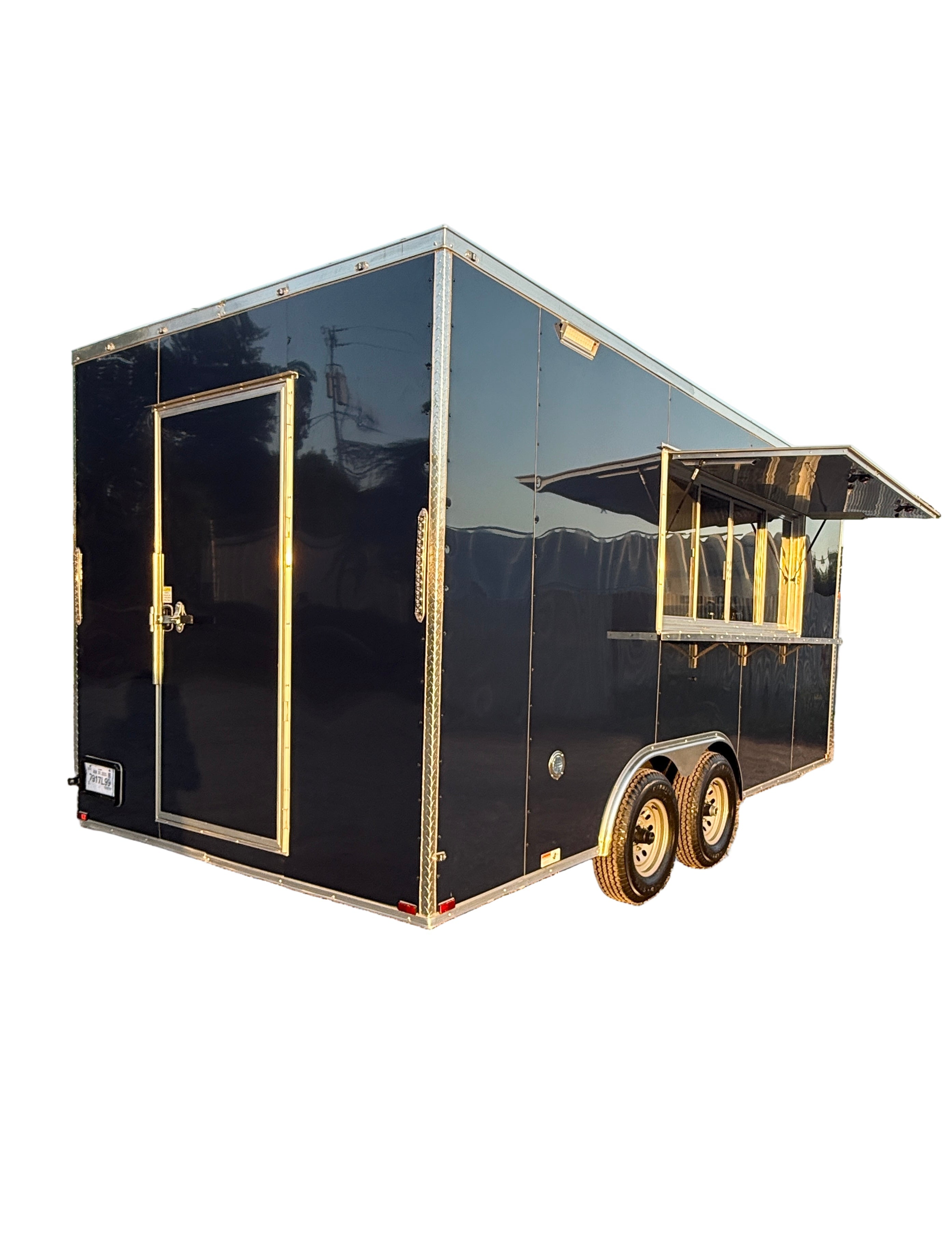 18 FT Midnight Blue Espresso Concession Trailer
