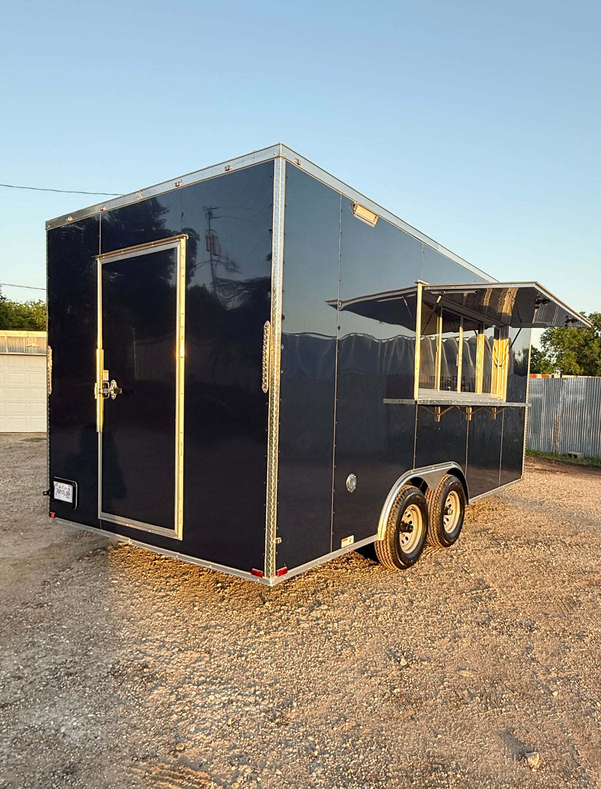 18 FT Espresso Concession Trailer Midnight Blue