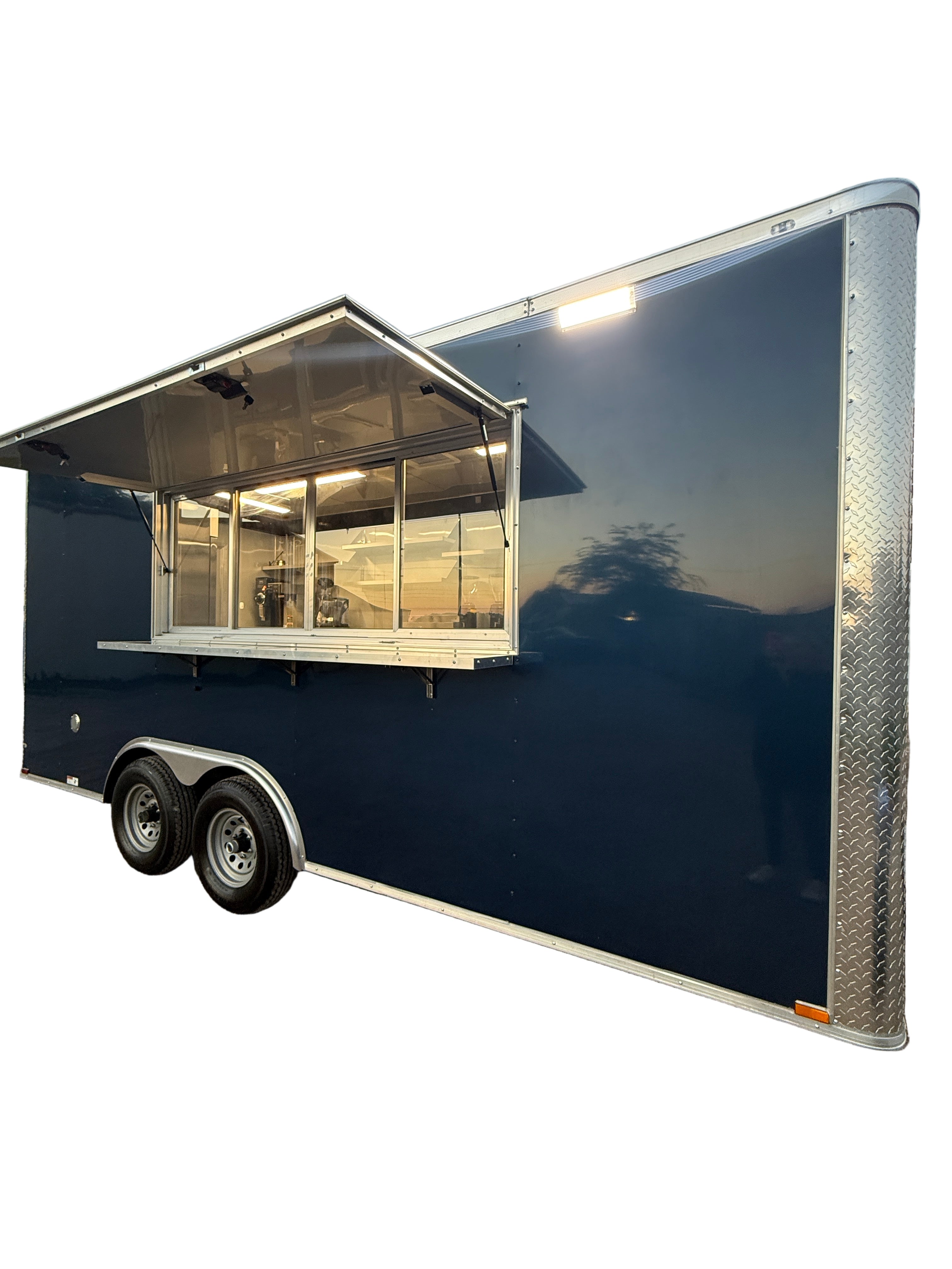 18 FT Midnight Blue Espresso Concession Trailer