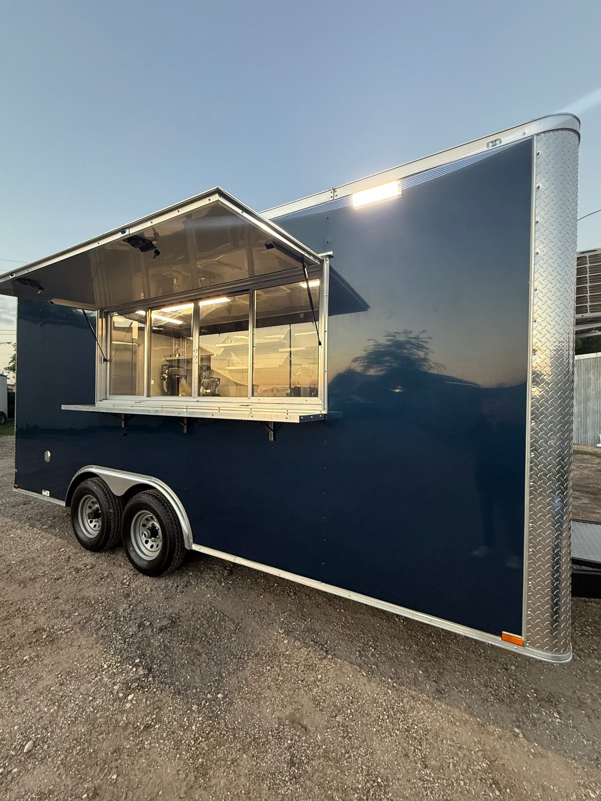 18 FT Espresso Concession Trailer Midnight Blue