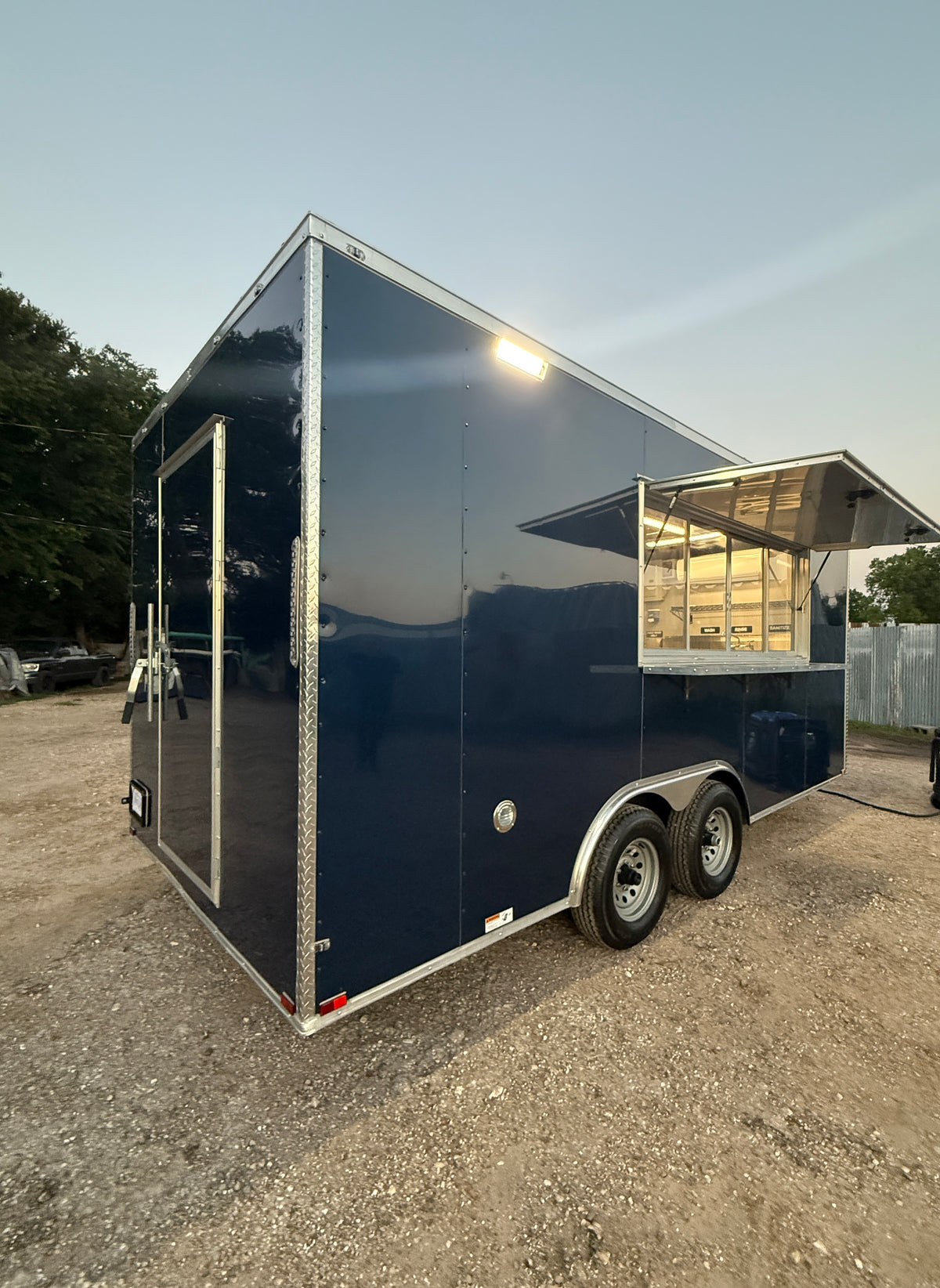 18 FT Espresso Concession Trailer Midnight Blue