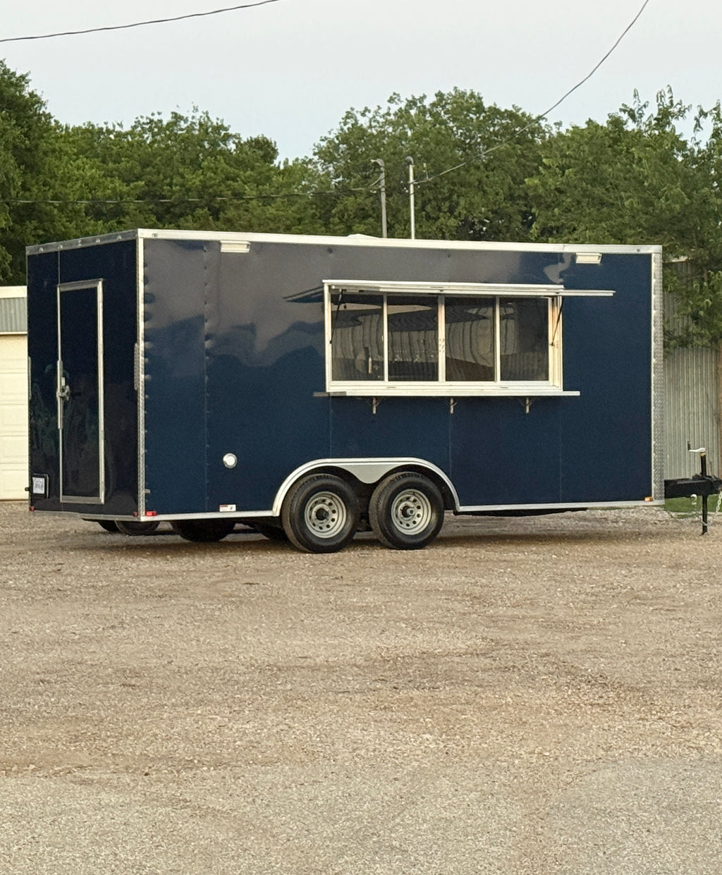 18 FT Espresso Concession Trailer Midnight Blue