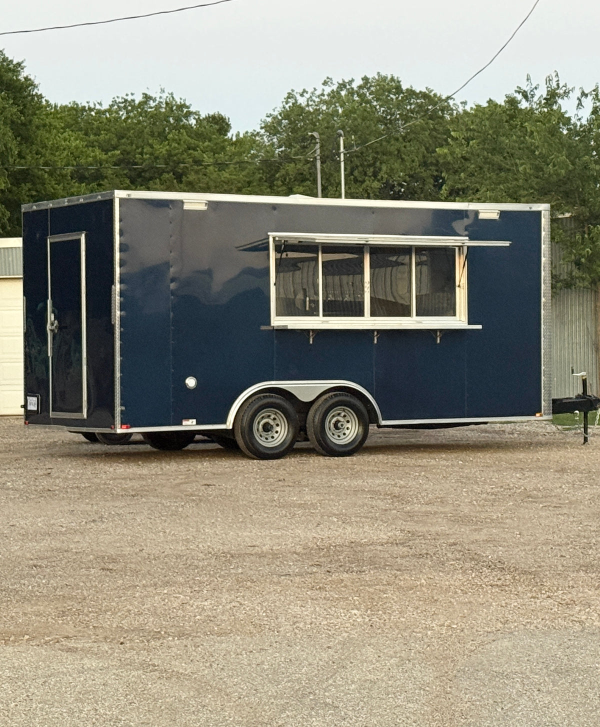 18 FT Espresso Concession Trailer Midnight Blue