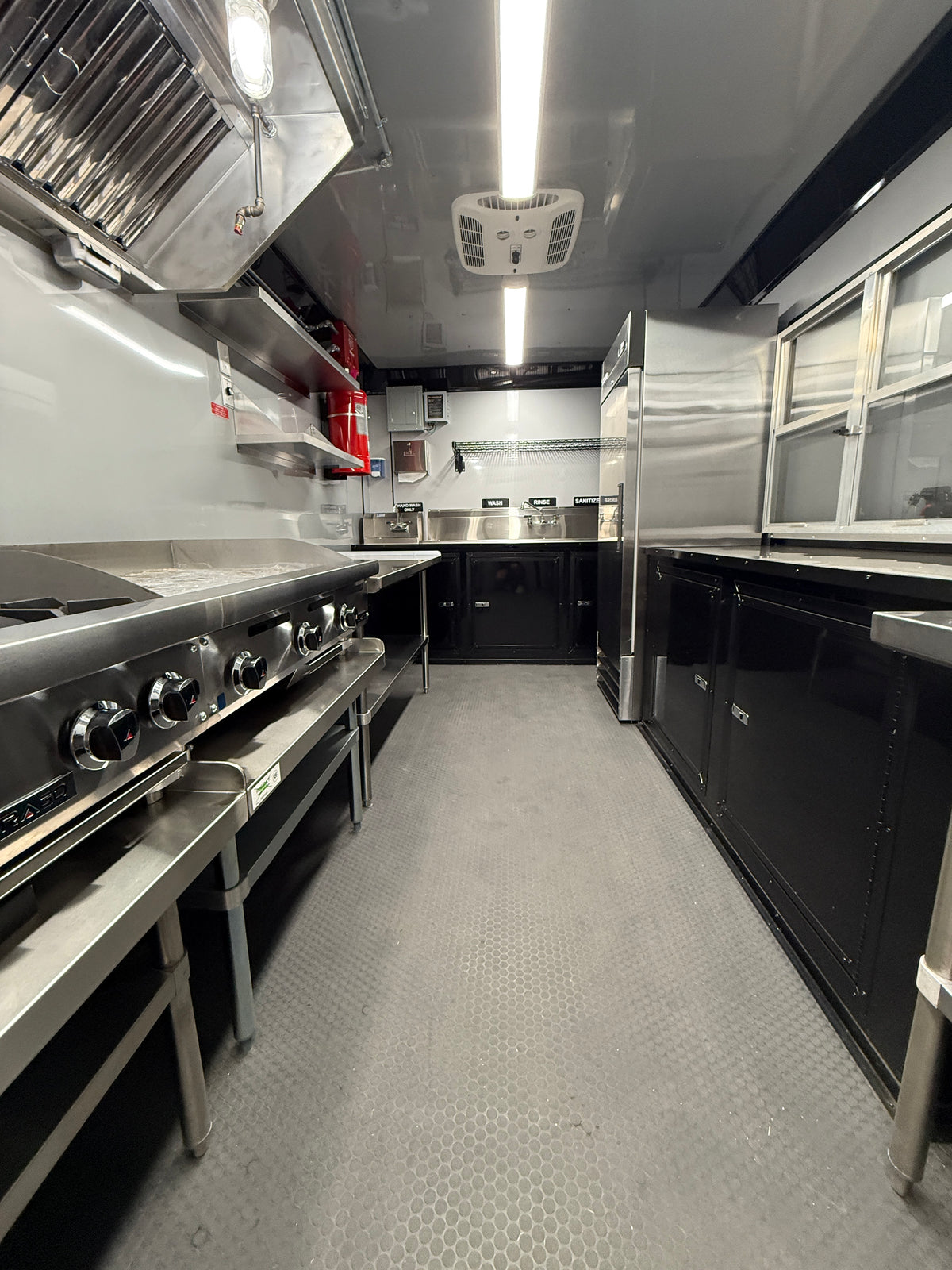 16 Ft Black Blackout Cooking Trailer