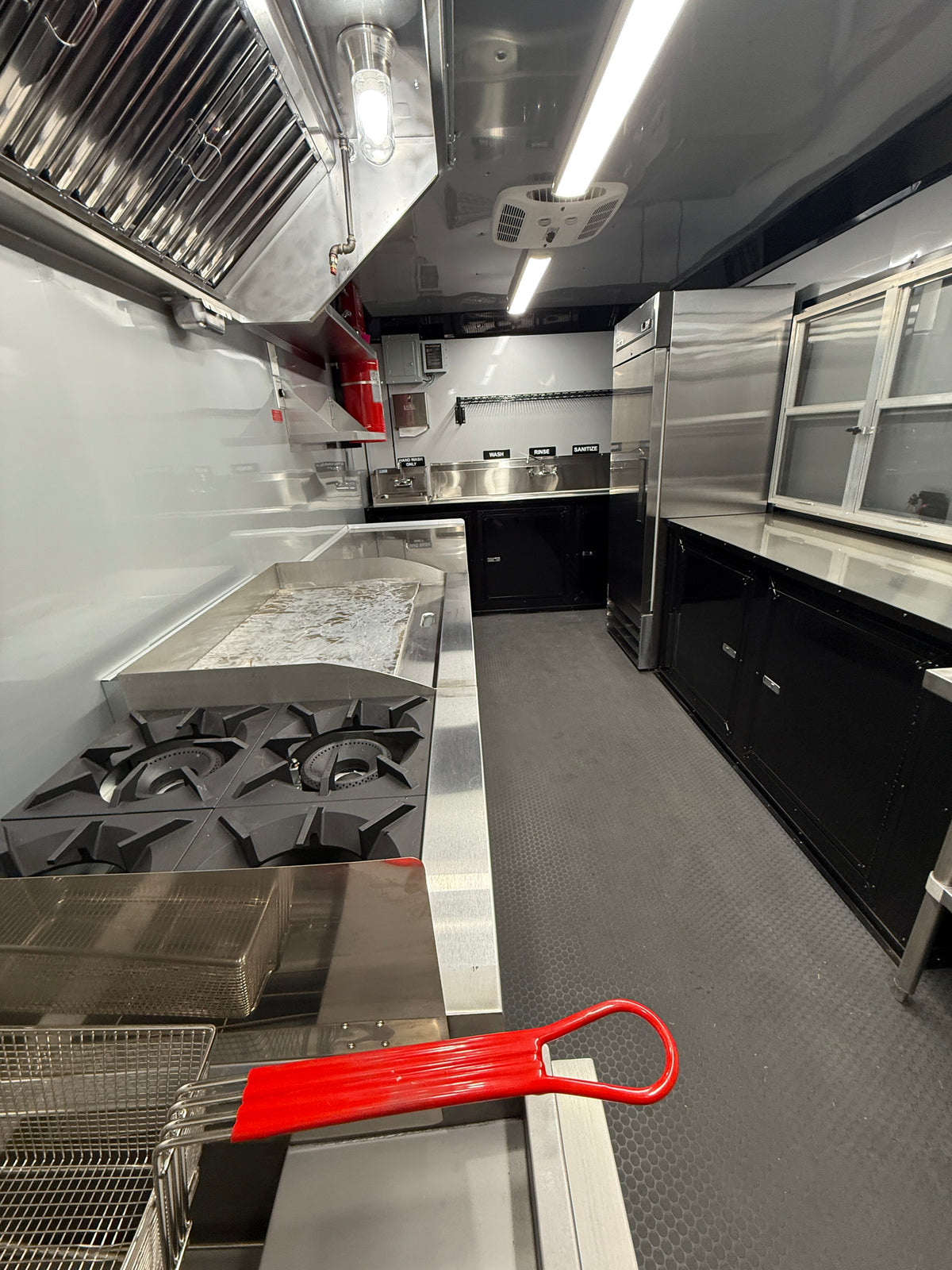 16 Ft Black Blackout Cooking Trailer
