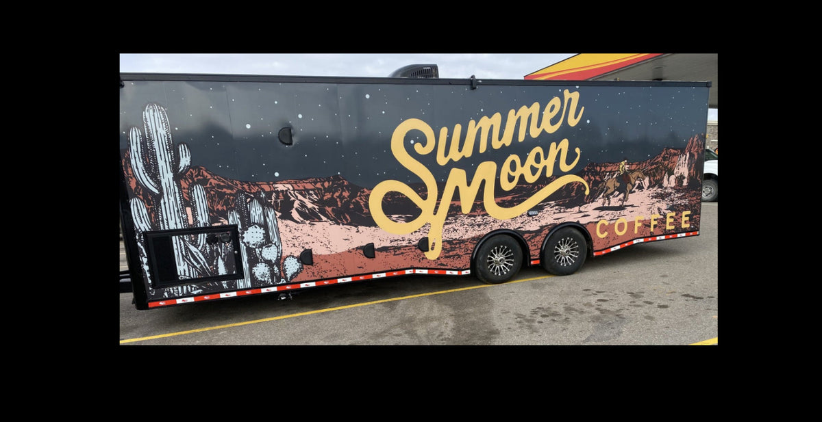 Summer Moon Espresso custom coffee trailer built by Texas Built Food Trailers
